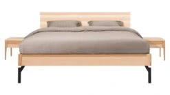Karlsson Bed Sky Met Hoofdbord Hout En Poten Metaal -Beter Bed Bed Sky beuken met hoofdbord hout en poot metaal beuken 2