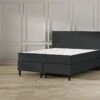 Boxspring Emma Deluxe Classic Vlak Met Gestoffeerd Matras En Poot Zwart