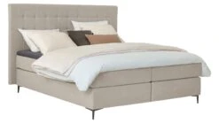 Boxspring Jade Vlak Met Gestoffeerd Matras -Beter Bed Boxspring Jade vlak met gestoffeerd matras khaki 4