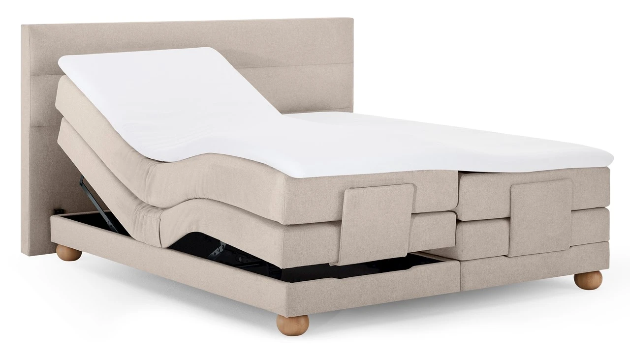 Boxspring Solid Lina verstelbaar met gestoffeerd matras Karlsson Boxspring Solid Lina Verstelbaar Met Gestoffeerd Matras -Beter Bed Boxspring Solid Lina verstelbaar met gestoffeerd matras naturel 10