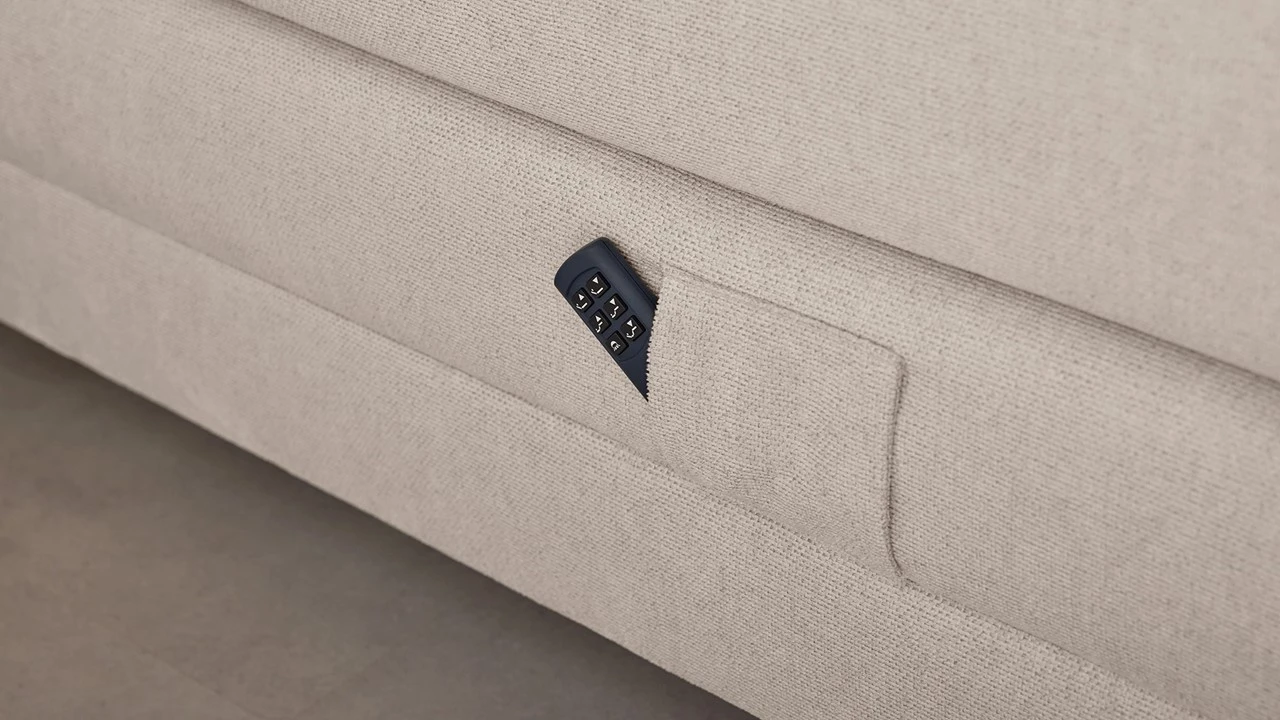 Boxspring Solid Lina verstelbaar met gestoffeerd matras Karlsson Boxspring Solid Lina Verstelbaar Met Gestoffeerd Matras -Beter Bed Boxspring Solid Lina verstelbaar met gestoffeerd matras naturel 5