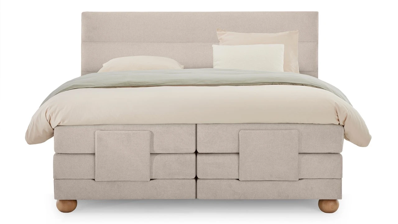Boxspring Solid Lina verstelbaar met gestoffeerd matras Karlsson Boxspring Solid Lina Verstelbaar Met Gestoffeerd Matras -Beter Bed Boxspring Solid Lina verstelbaar met gestoffeerd matras naturel 7