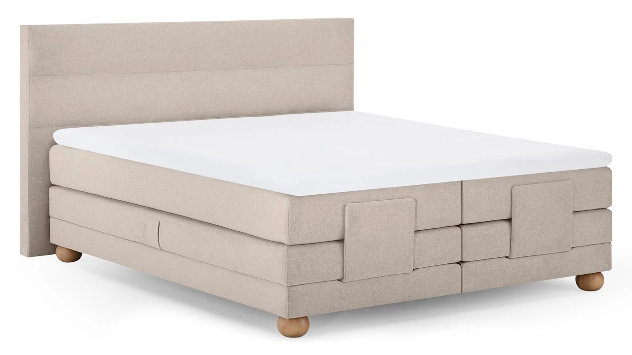 Boxspring Solid Lina verstelbaar met gestoffeerd matras Karlsson Boxspring Solid Lina Verstelbaar Met Gestoffeerd Matras -Beter Bed Boxspring Solid Lina verstelbaar met gestoffeerd matras naturel 8
