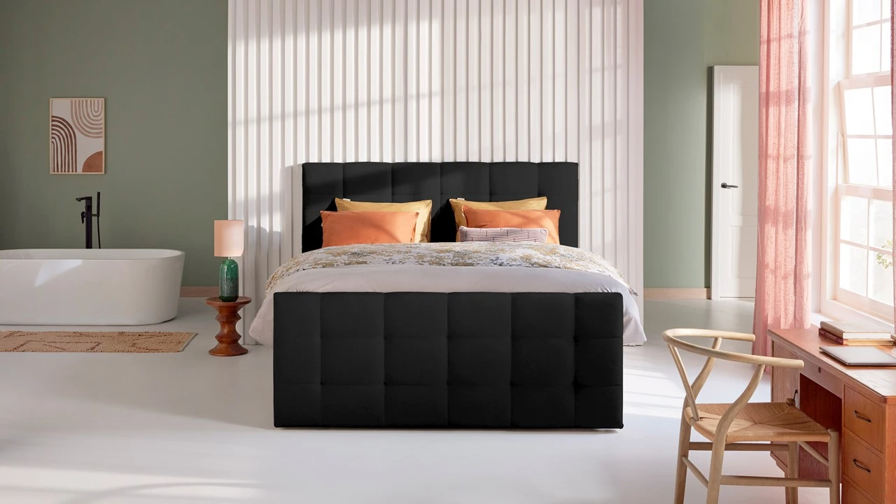 Boxspring Unik Varje vlak met Vildar Royal matras Karlsson Boxspring Unik Varje Vlak Met Vildar Royal Matras -Beter Bed Boxspring Unik Varje vlak met Vildar Royal matras black 1