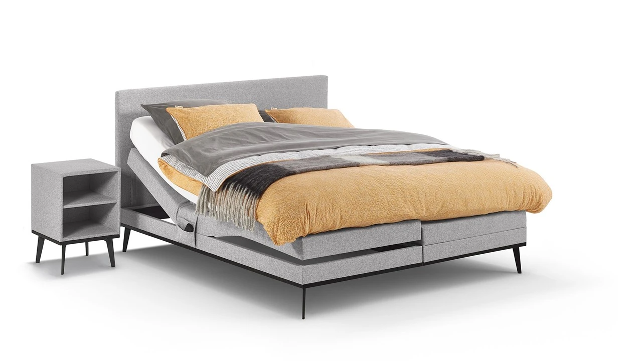 Boxspring Viggo verstelbaar met Silver Pocket Deluxe Foam matras Boxspring Viggo Verstelbaar Met Silver Pocket Deluxe Foam Matras -Beter Bed Boxspring Viggo verstelbaar met Silver Pocket Deluxe Foam matras oakland grijs 1