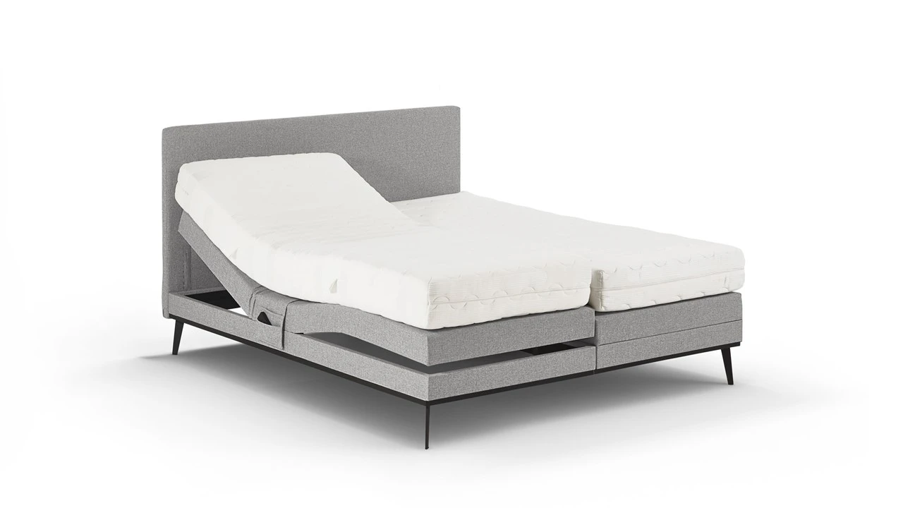 Boxspring Viggo verstelbaar met Silver Pocket Deluxe Foam matras Boxspring Viggo Verstelbaar Met Silver Pocket Deluxe Foam Matras -Beter Bed Boxspring Viggo verstelbaar met Silver Pocket Deluxe Foam matras oakland grijs 3