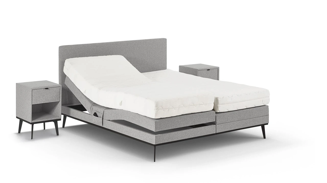 Boxspring Viggo verstelbaar met Silver Pocket Deluxe Foam matras Boxspring Viggo Verstelbaar Met Silver Pocket Deluxe Foam Matras -Beter Bed Boxspring Viggo verstelbaar met Silver Pocket Deluxe Foam matras oakland grijs 4