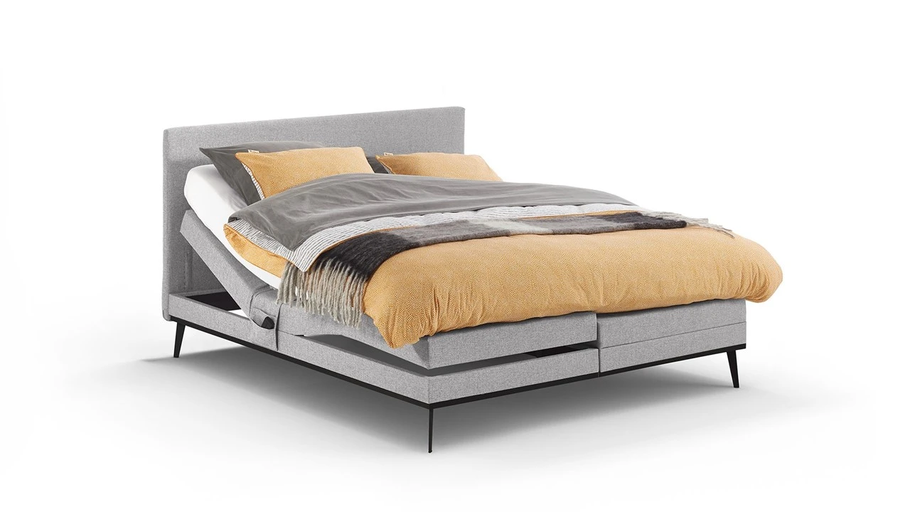 Boxspring Viggo verstelbaar met Silver Pocket Deluxe Foam matras Boxspring Viggo Verstelbaar Met Silver Pocket Deluxe Foam Matras -Beter Bed Boxspring Viggo verstelbaar met Silver Pocket Deluxe Foam matras oakland grijs