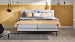 Boxspring Viggo Vlak Met Gestoffeerd Matras -Beter Bed Boxspring Viggo vlak met gestoffeerd matras oakland grijs 2
