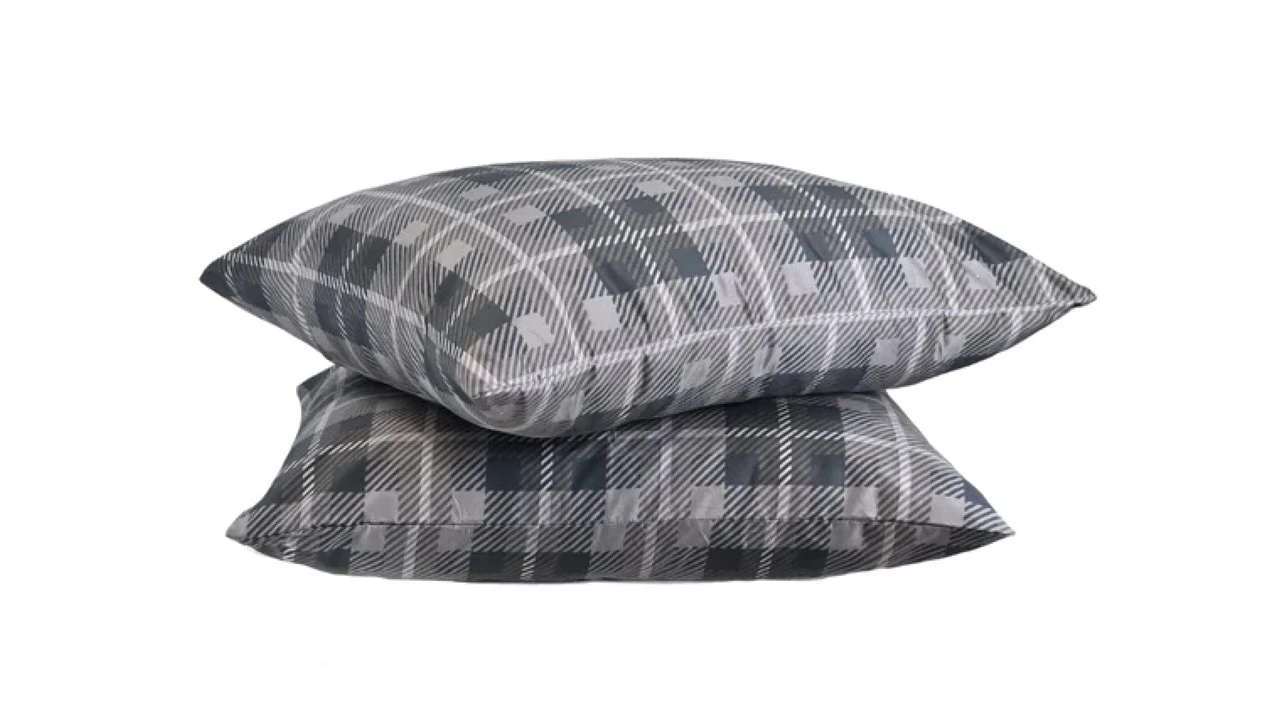 HappyBed Grey Tartan - kussensloop (set van 2 stuks) HappyBed Grey Tartan - Kussensloop (set Van 2 Stuks) -Beter Bed HappyBed Grey Tartan kussensloop set van 2 stuks grijs