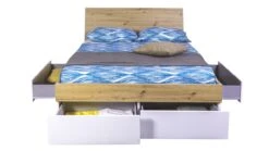 Opbergbed Mundi Met Laden -Beter Bed Opbergbed Mundi met 4 laden artisan oak white 3