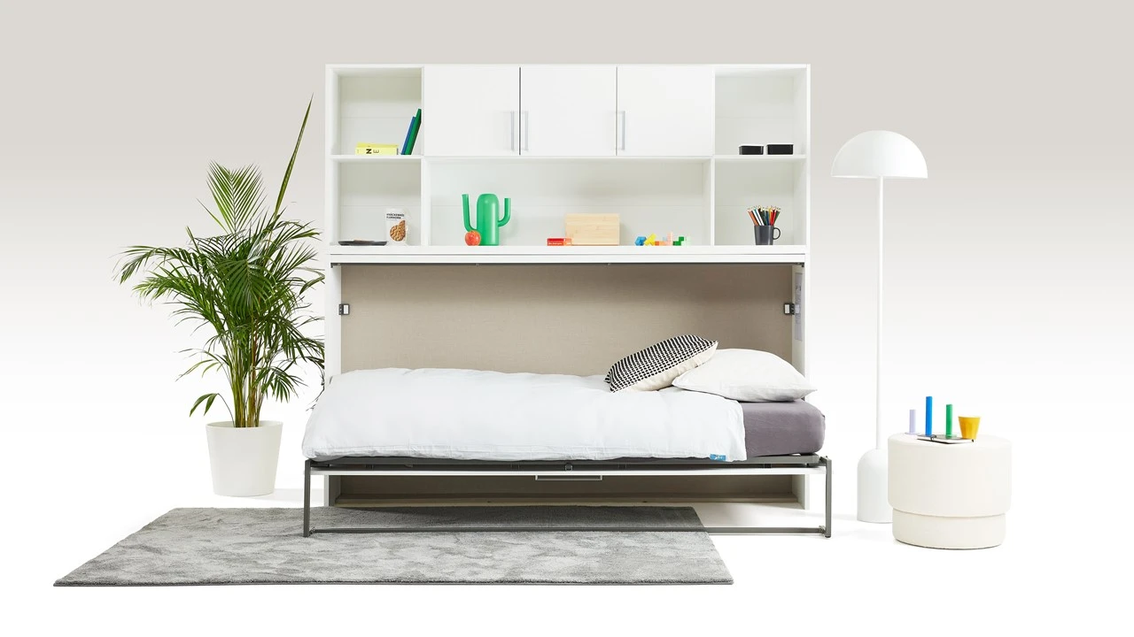 Opklapbed Albero met bovenbouw Opklapbed Albero Met Bovenbouw -Beter Bed Opklapbed Albero met bovenbouw wit